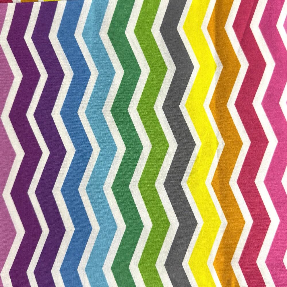 Bright Easter Rainbow Chevron Stripe | Brother Sister Design Studio | 1/2 Yard
